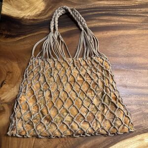 Crochet Woven Tote Handbag